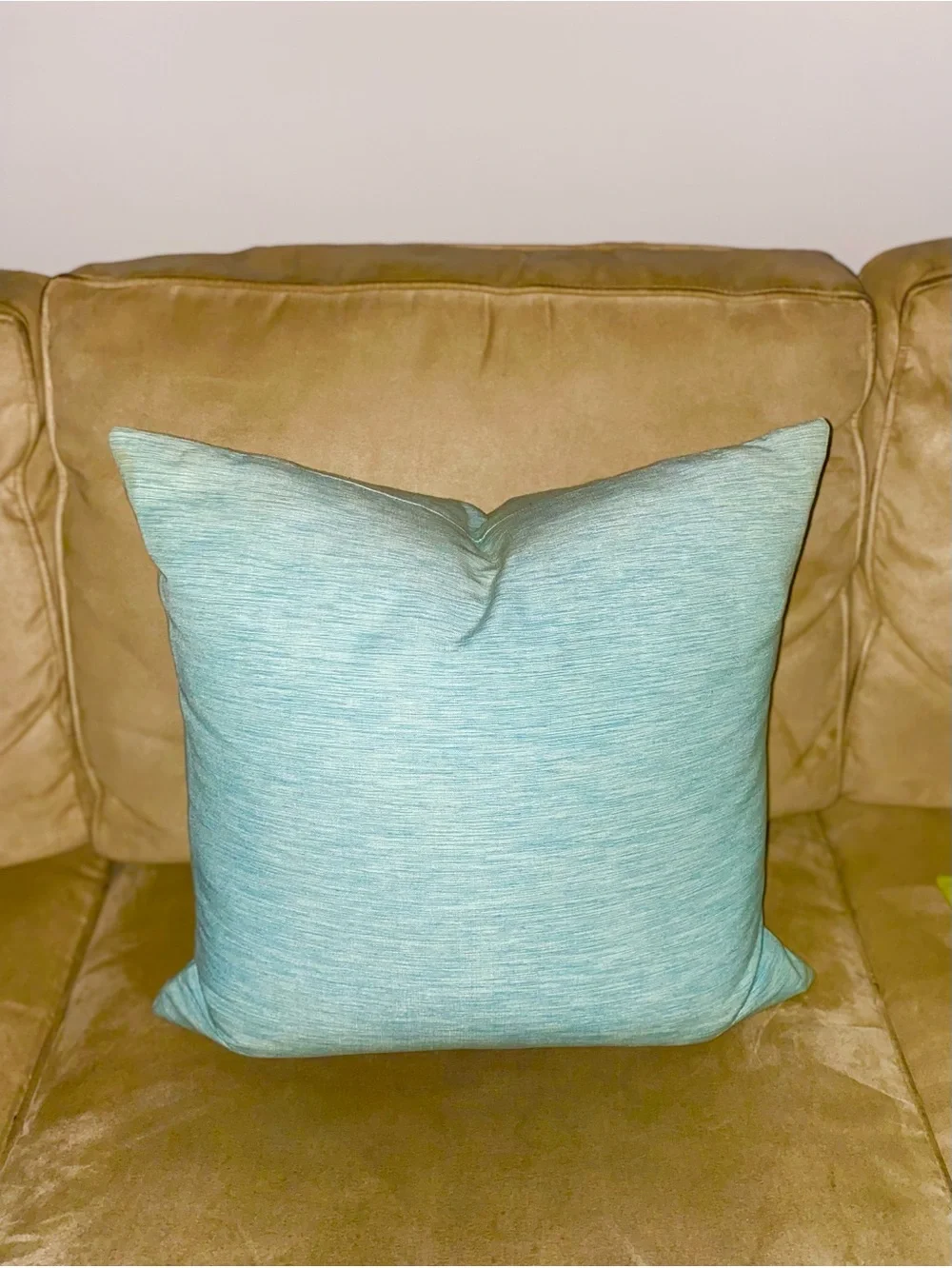 Crate & Barrel Aqua Blue Decorative Throw Pillow - Home Accents